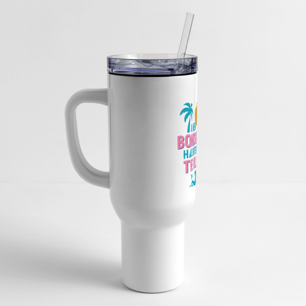 Love Island Inspired 40 oz Travel Tumbler - white