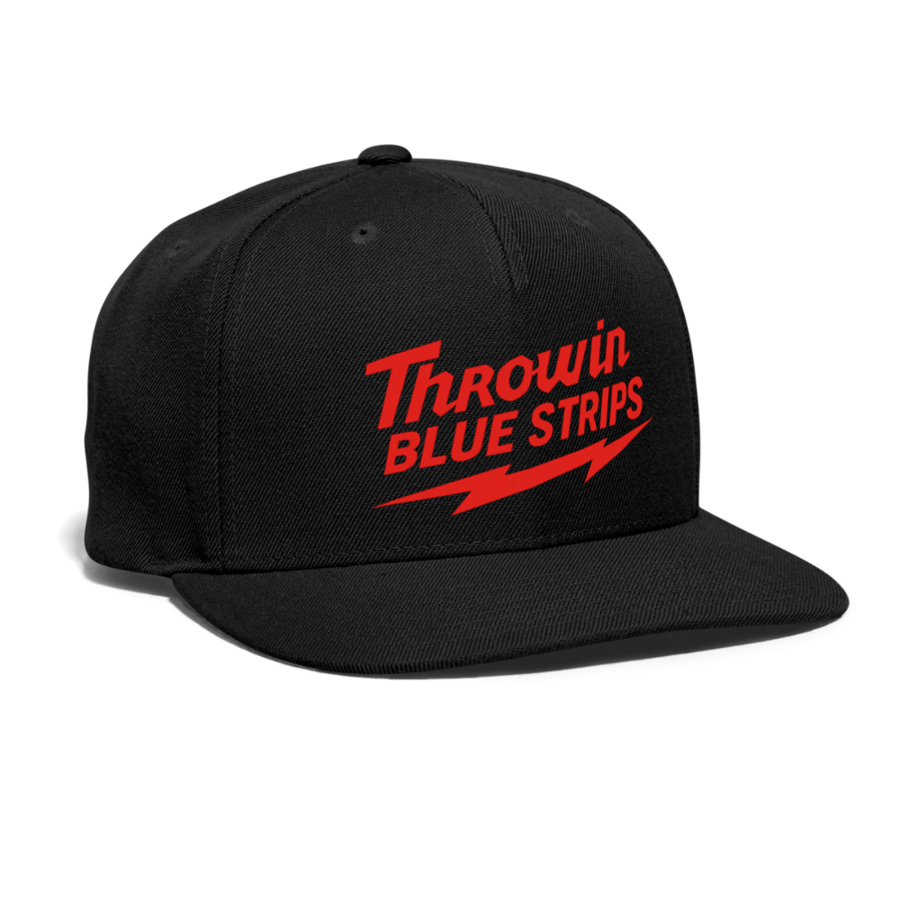 Blue Strips SnapBack - black