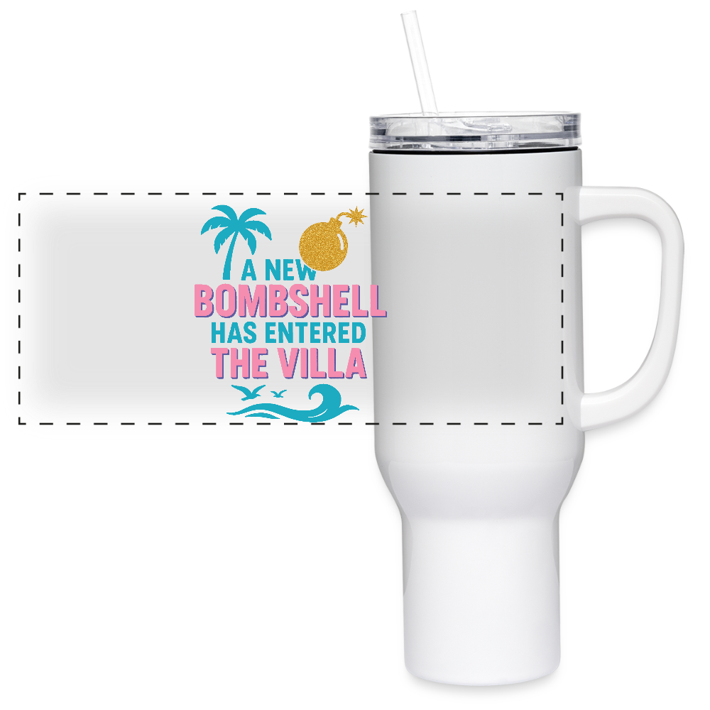 Love Island Inspired 40 oz Travel Tumbler - white