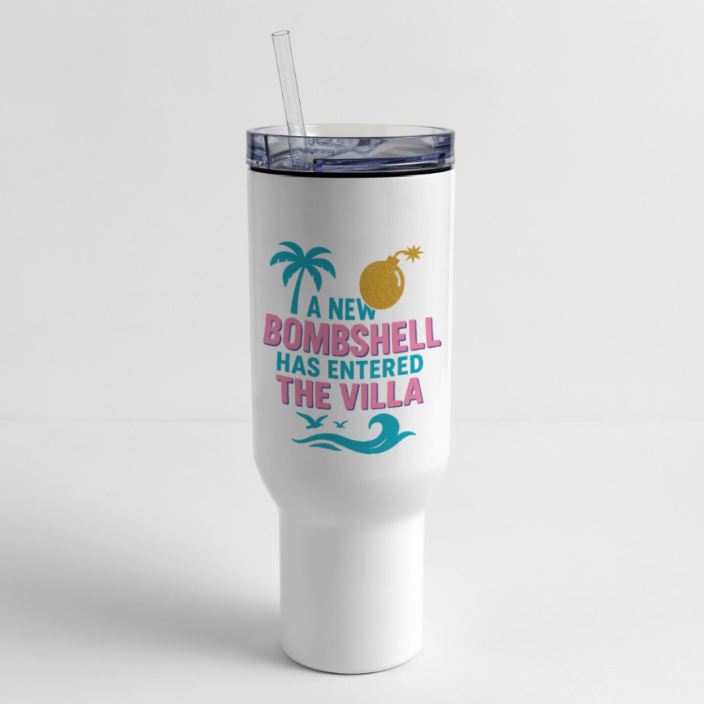 Love Island Inspired 40 oz Travel Tumbler - white