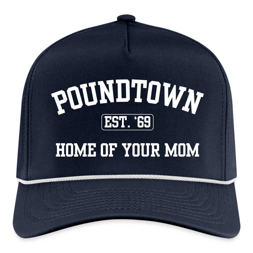 Poundtown Mom Rope Cap - navy/white
