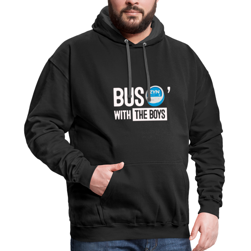 BusZyn Contrast Hoodie - black/asphalt