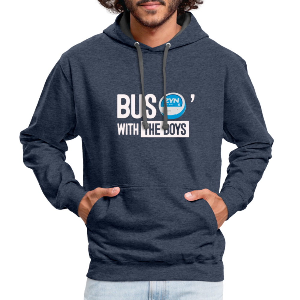 BusZyn Contrast Hoodie - indigo heather/asphalt