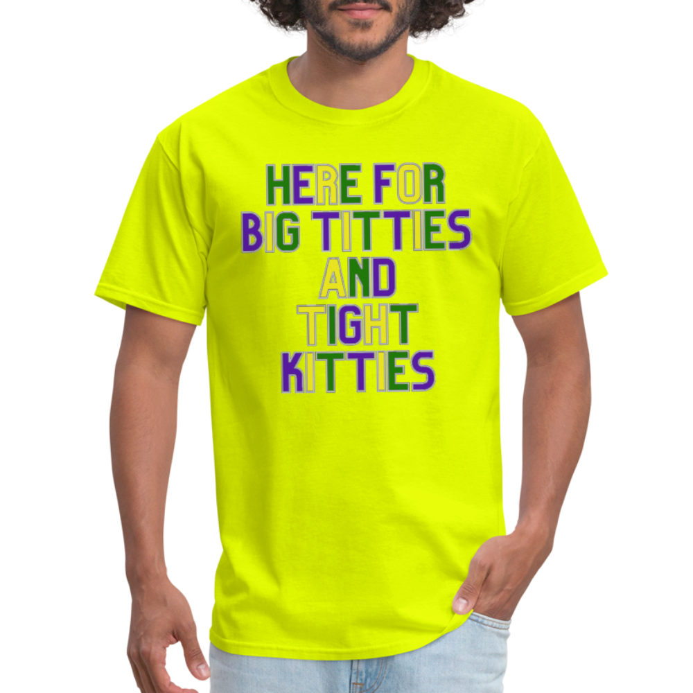Mardi Gras Unisex Classic T-Shirt Hanes - safety green