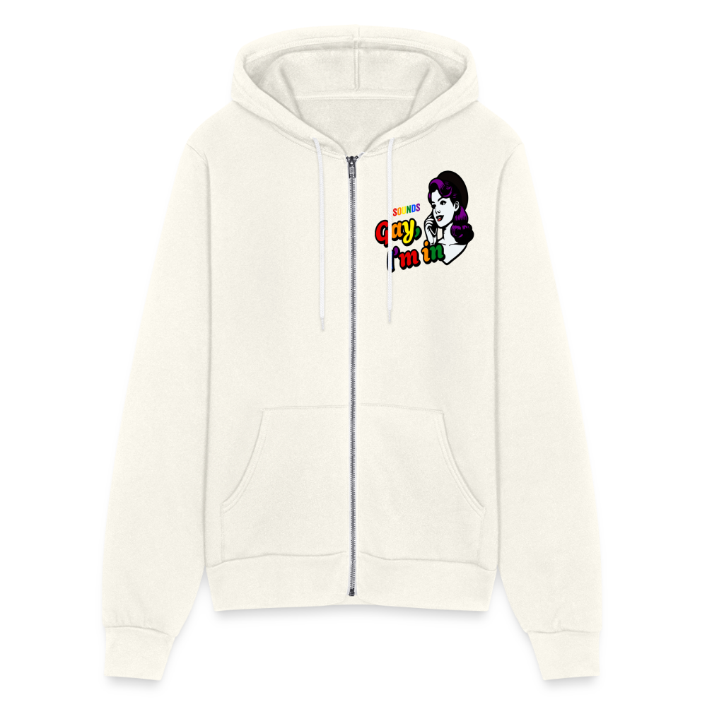 Sounds Gay Bella + Canvas Unisex Full Zip Hoodie - vintage white