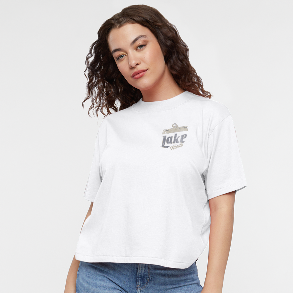 Lake mode Women's Boxy Tee - white