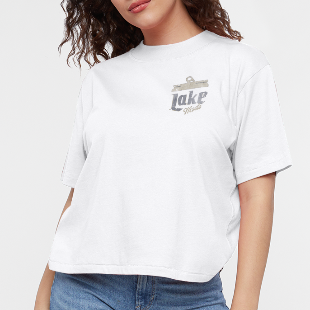 Lake mode Women's Boxy Tee - white