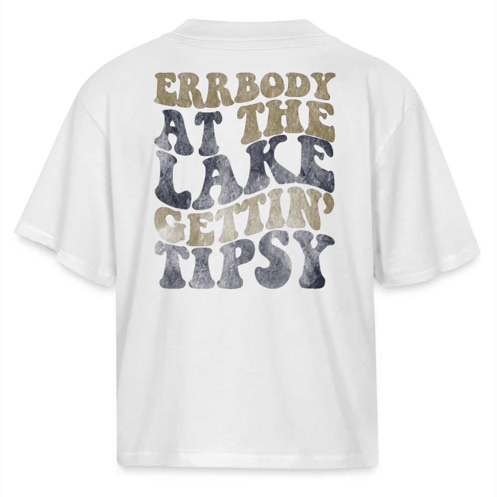 Lake mode Women's Boxy Tee - white