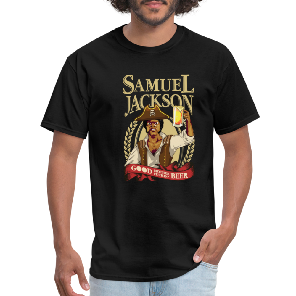Samuel Jackson Fathers Day Beer Funny Unisex Classic T-Shirt - black