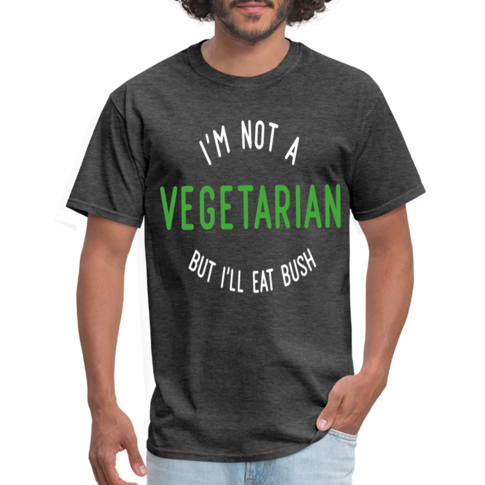 Eat N bush funny T-shirt - heather black