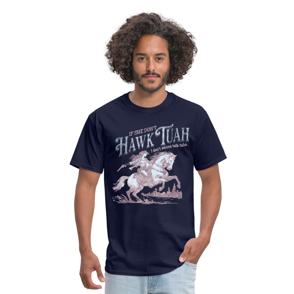 Hawk Tuah Country Unisex Classic T-Shirt - navy