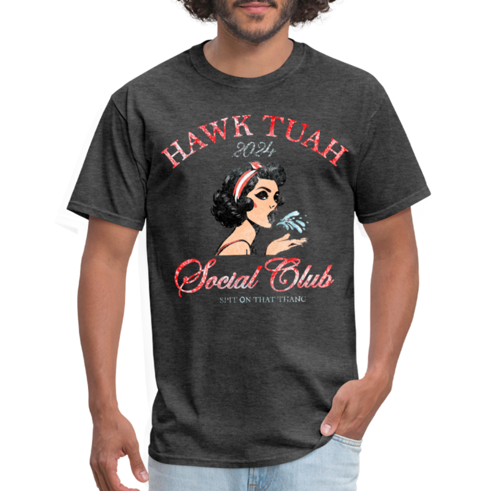 Hawk Tuah Social Club Unisex Classic T-Shirt - heather black