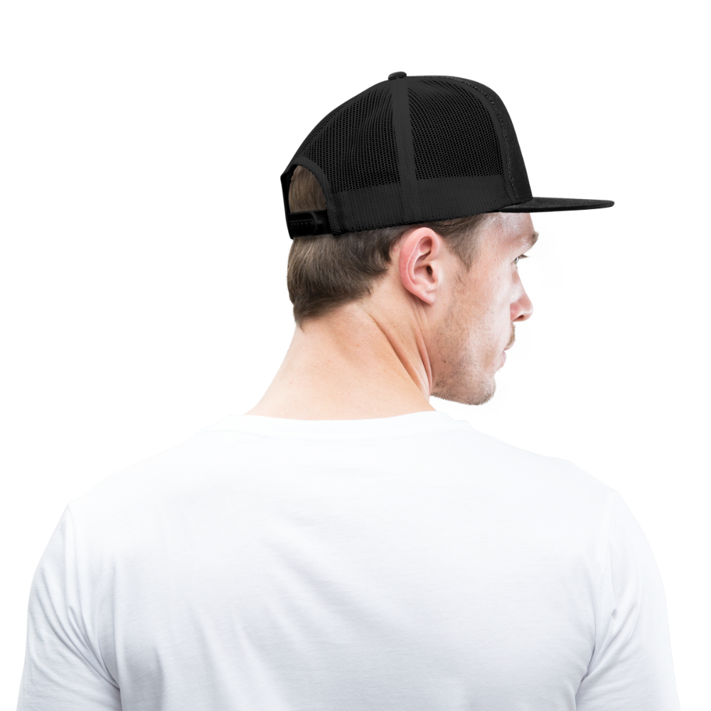 Hawk Tuah Hub Trucker Cap - black/black