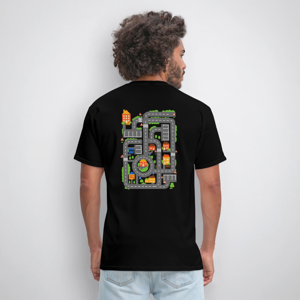 Tired Dad Fathers Day Unisex Classic T-Shirt - black