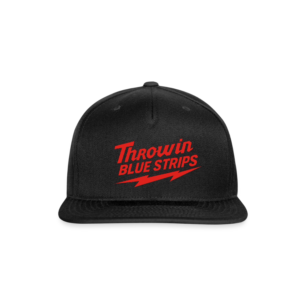 Blue Strips SnapBack - black
