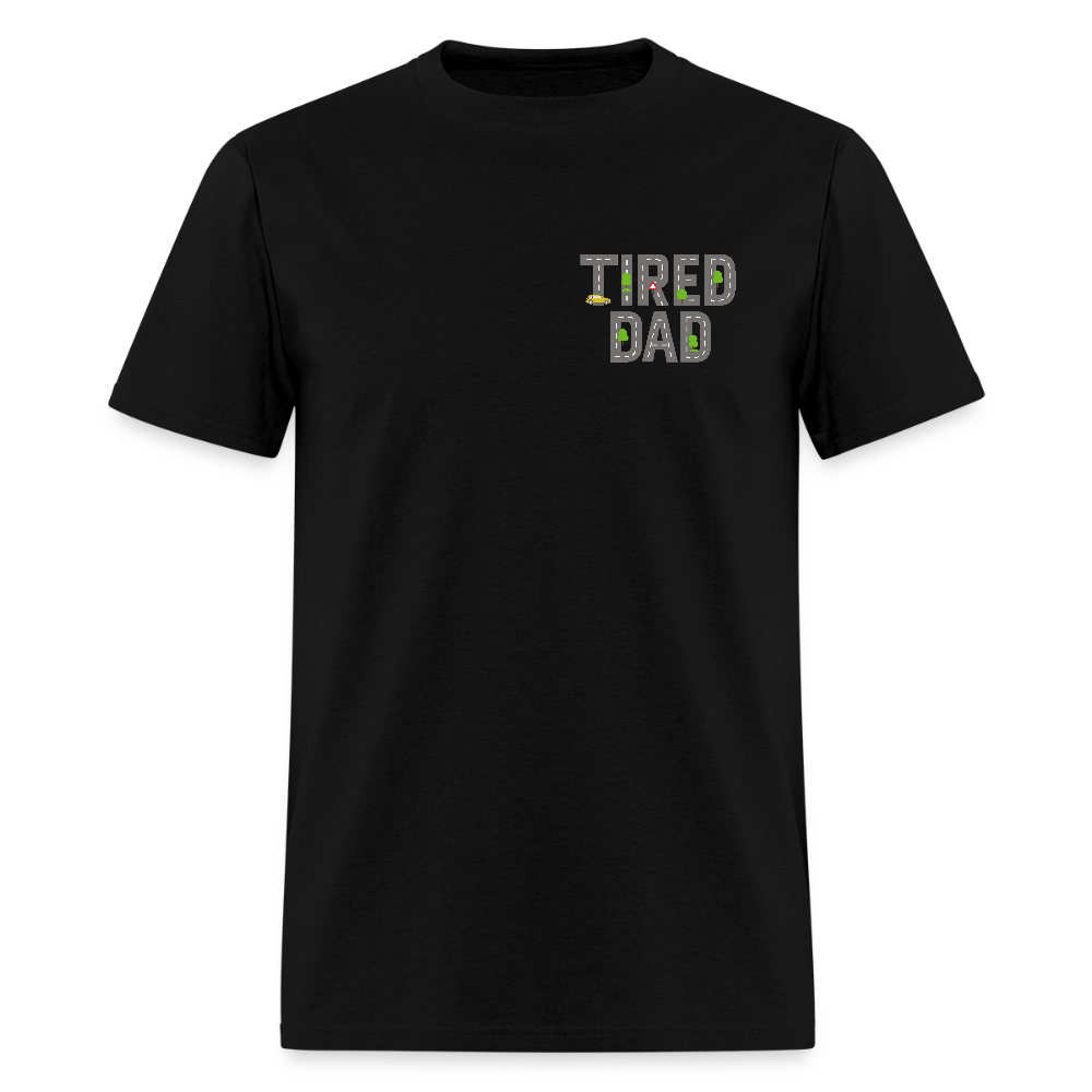 Tired Dad Fathers Day Unisex Classic T-Shirt - black