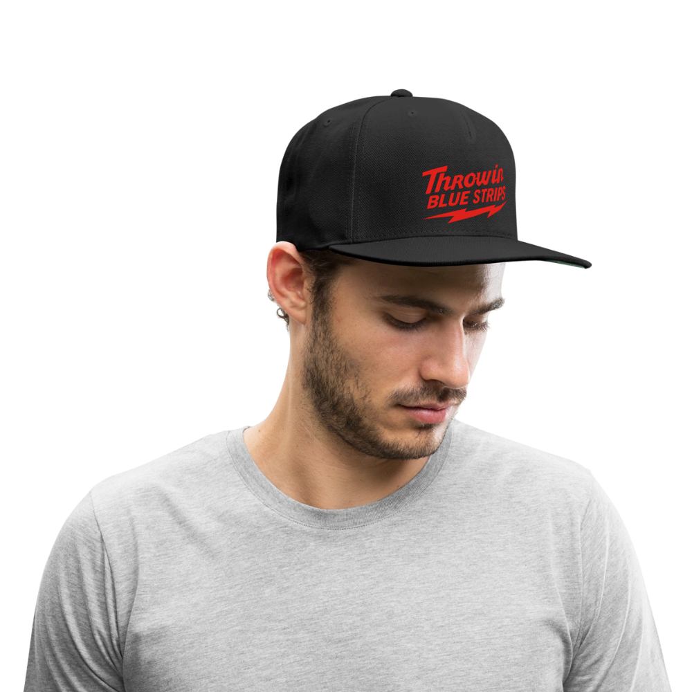 Blue Strips SnapBack - black