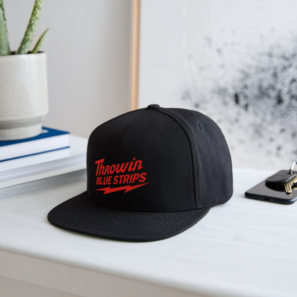 Blue Strips SnapBack - black