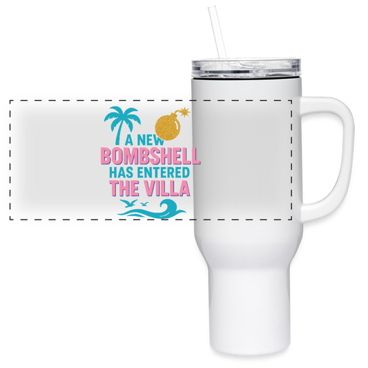 Love Island Inspired 40 oz Travel Tumbler - white