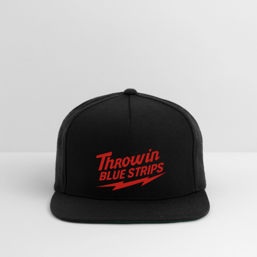 Blue Strips SnapBack - black