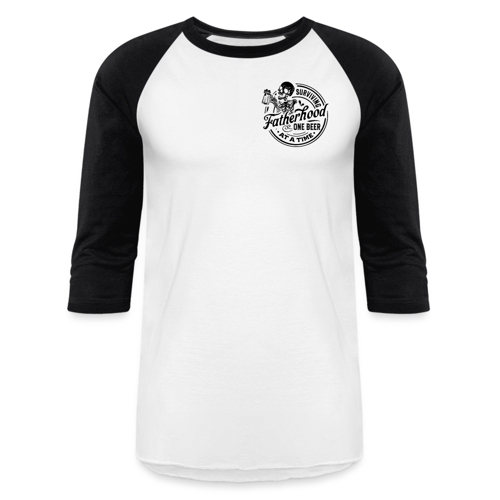 The Beer Dad Raglan - white/black