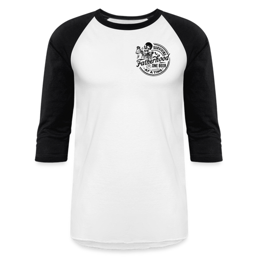 The Beer Dad Raglan - white/black
