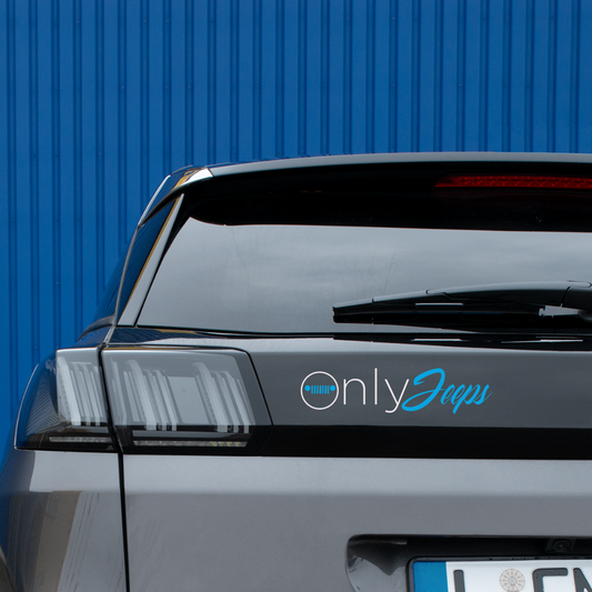 Only 4 Jeeps Bumper Sticker - white matte