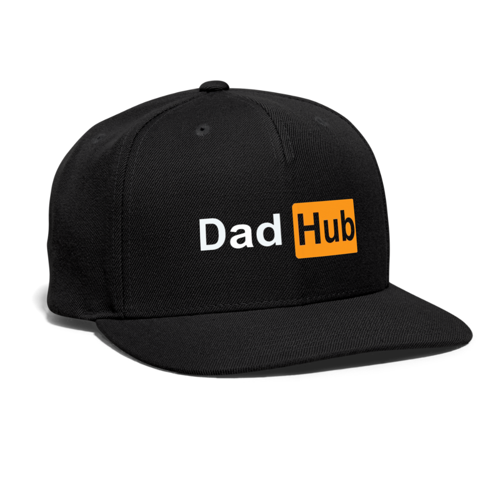 Dadhub Snapback Baseball Cap - black