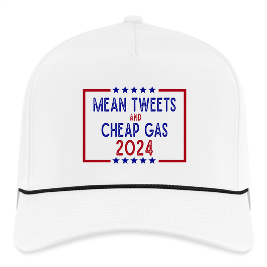 Mean tweets 2024 Rope Cap - white/black