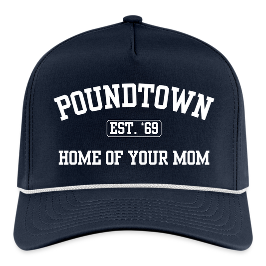 Poundtown Mom Rope Cap - navy/white