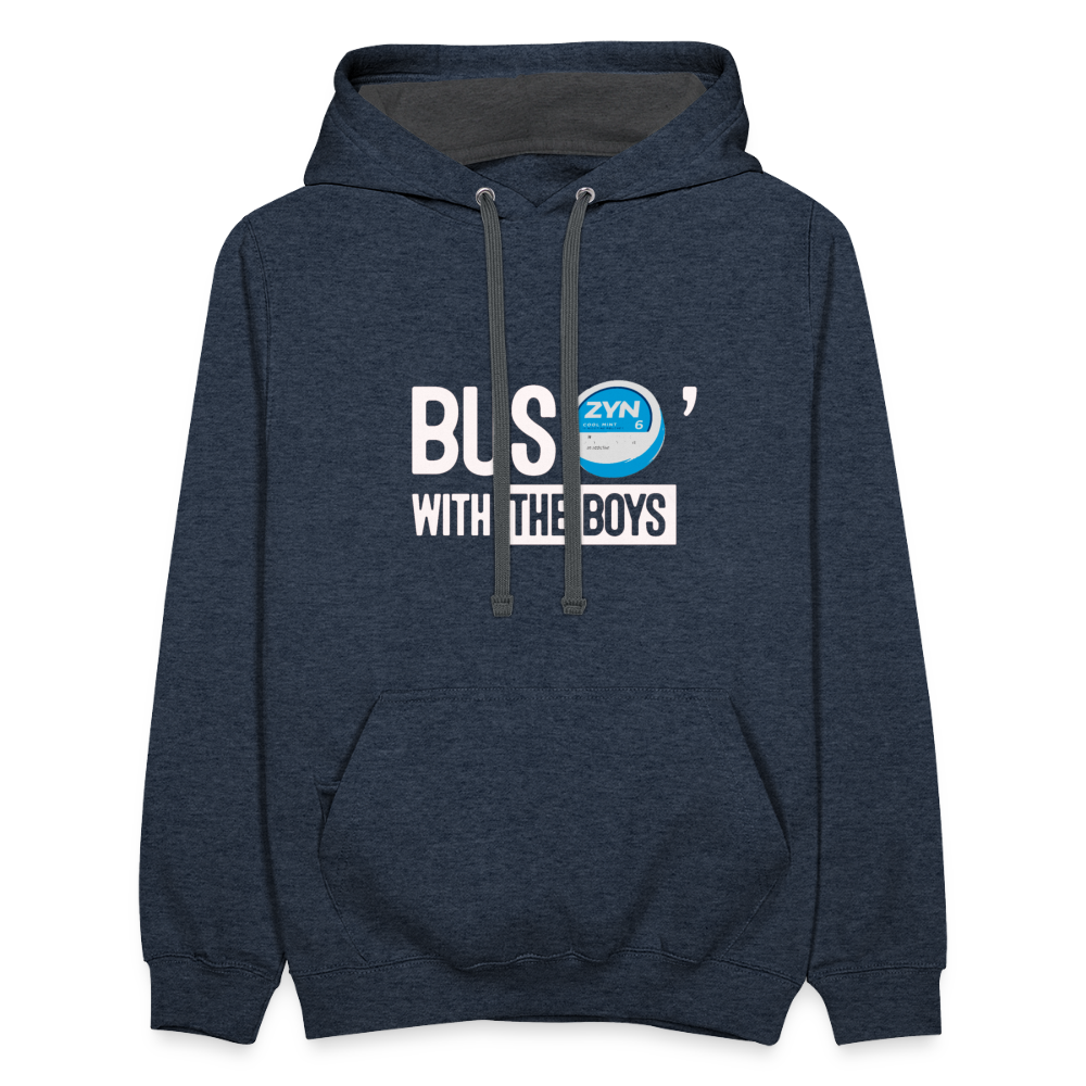 BusZyn Contrast Hoodie - indigo heather/asphalt