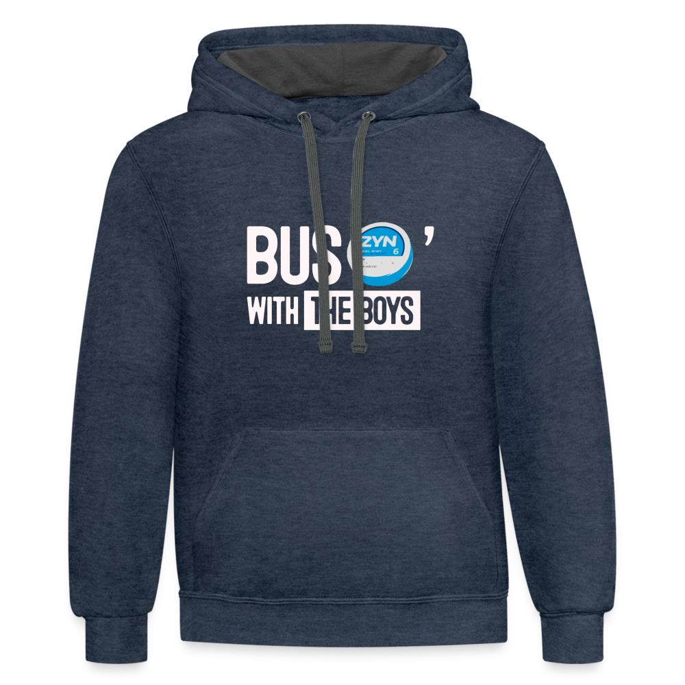 BusZyn Contrast Hoodie - indigo heather/asphalt