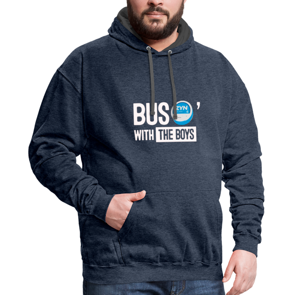 BusZyn Contrast Hoodie - indigo heather/asphalt