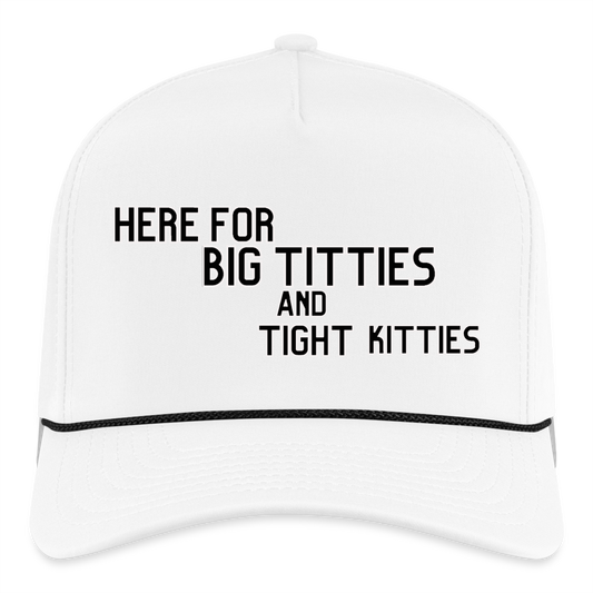 Lake vibes Rope Cap - white/black