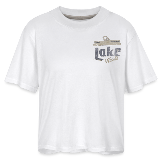 Lake mode Women's Boxy Tee - white