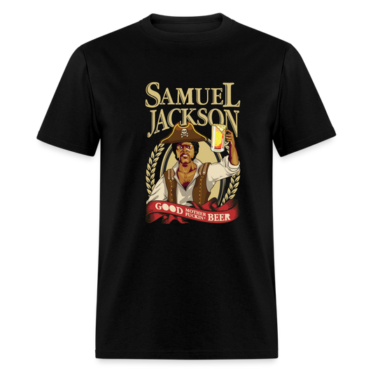 Samuel Jackson Fathers Day Beer Funny Unisex Classic T-Shirt - black