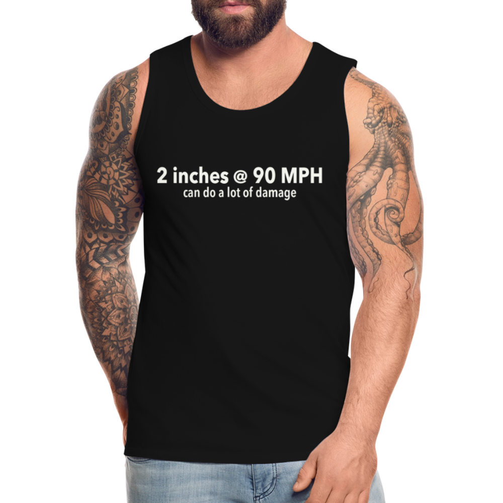 2 inches funny rave men’s lake summer Men’s Premium Tank - black