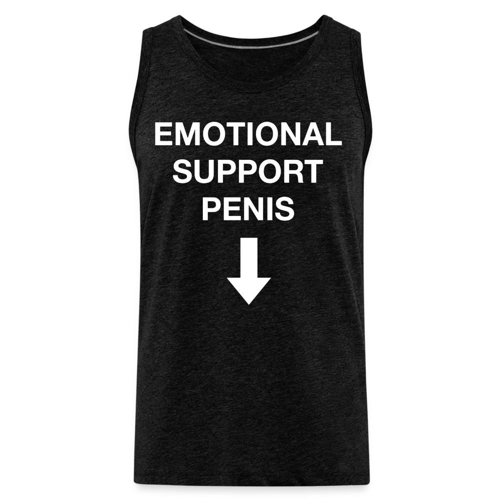 Emotional support funny lake Men’s Premium Tank - charcoal grey