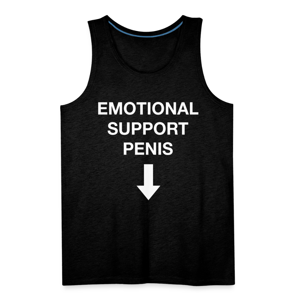 Emotional support funny lake Men’s Premium Tank - charcoal grey