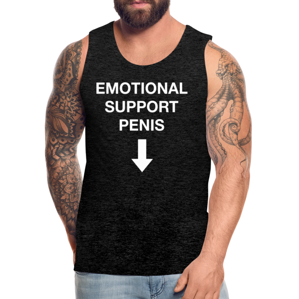 Emotional support funny lake Men’s Premium Tank - charcoal grey