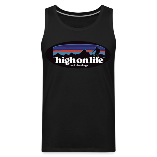 High on life funny rave lake summer Men’s Premium Tank - black