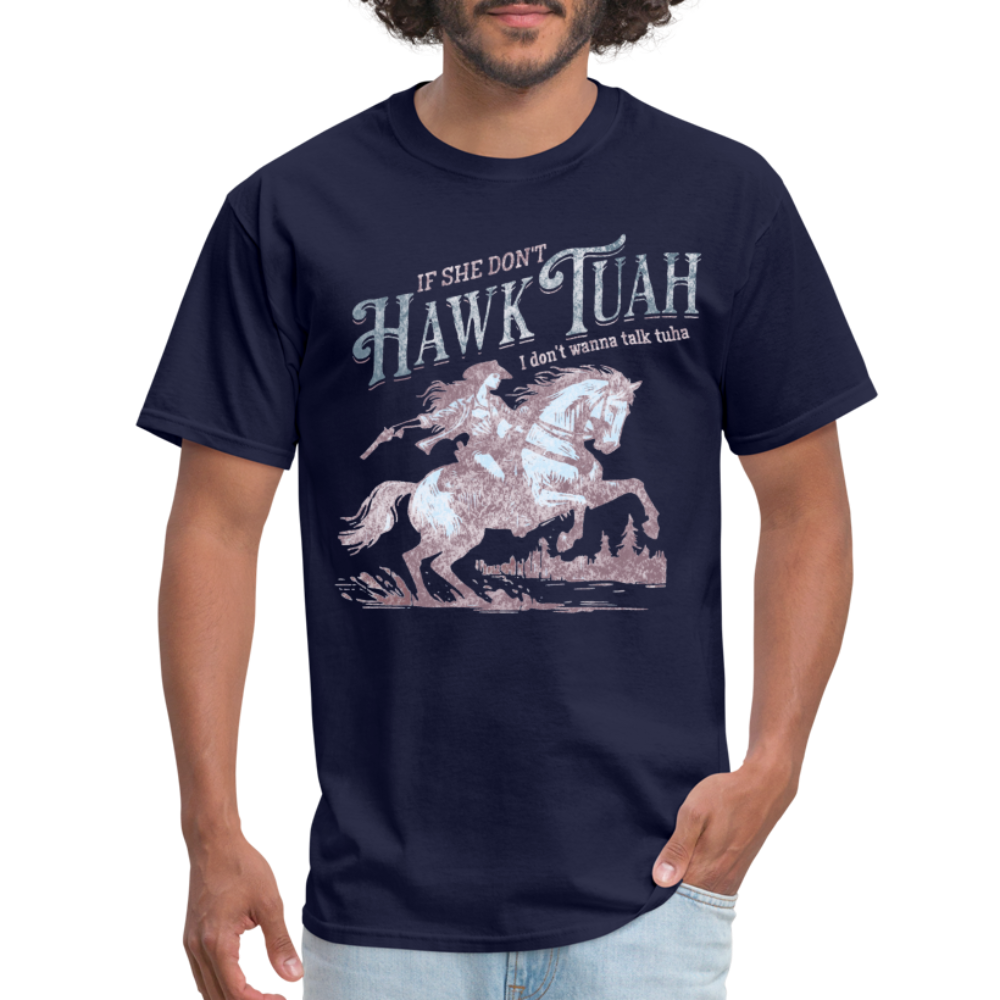 Hawk Tuah Country Unisex Classic T-Shirt - navy