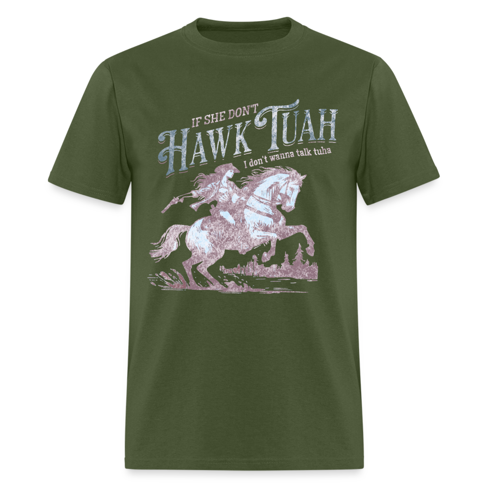 Hawk Tuah Country Unisex Classic T-Shirt - military green