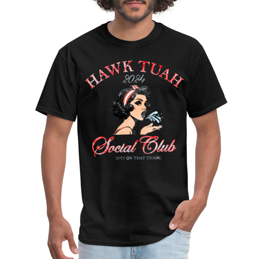 Hawk Tuah Social Club Unisex Classic T-Shirt - black