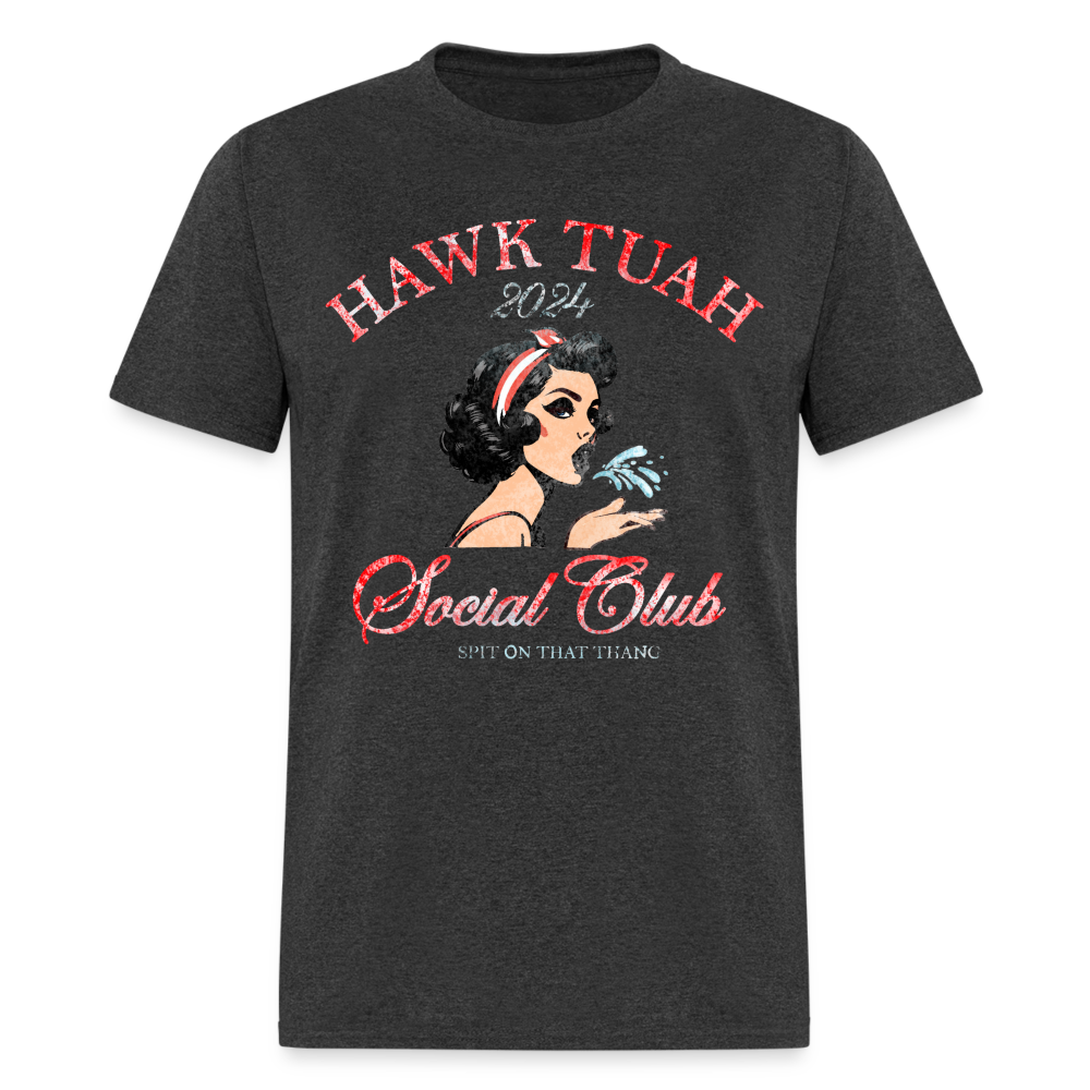Hawk Tuah Social Club Unisex Classic T-Shirt - heather black