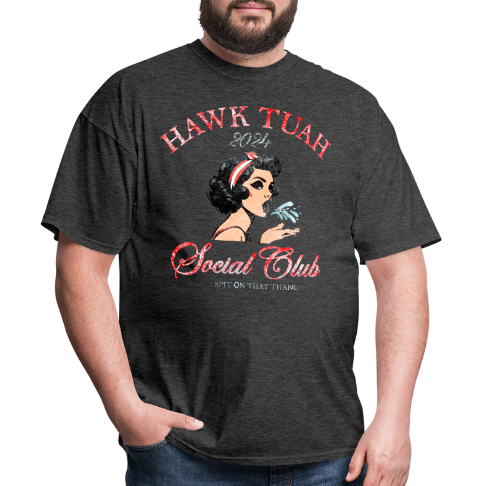 Hawk Tuah Social Club Unisex Classic T-Shirt - heather black