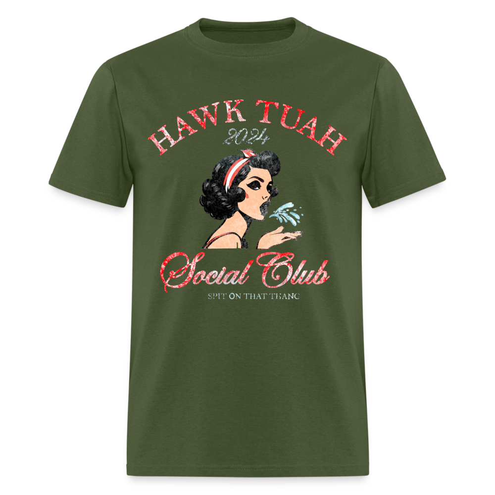 Hawk Tuah Social Club Unisex Classic T-Shirt - military green