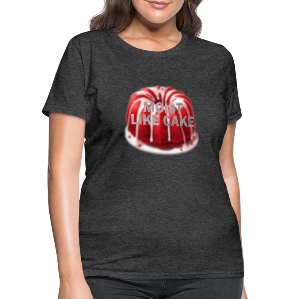 Moist like cake women's T-shirt - heather black